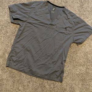 Men's Med Couture Gray Scrub Top